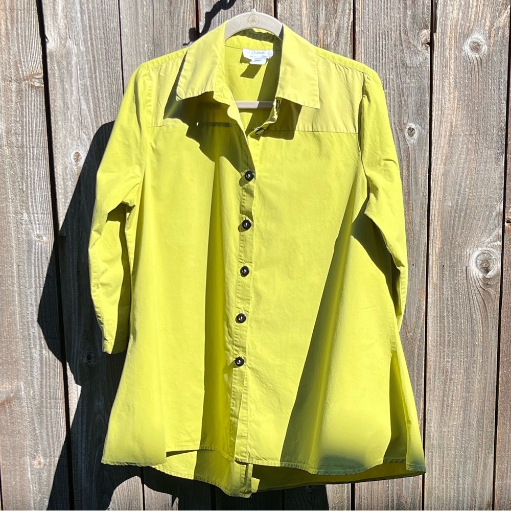 Lightweight Lime Button-Down Shirt - Unbranded - image 1